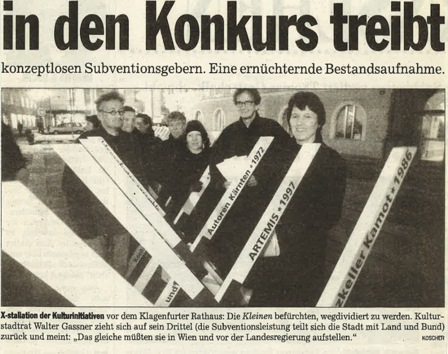 Berichterstattung Xinstallation Kronen Zeitung 27.01.1999, Seite2
