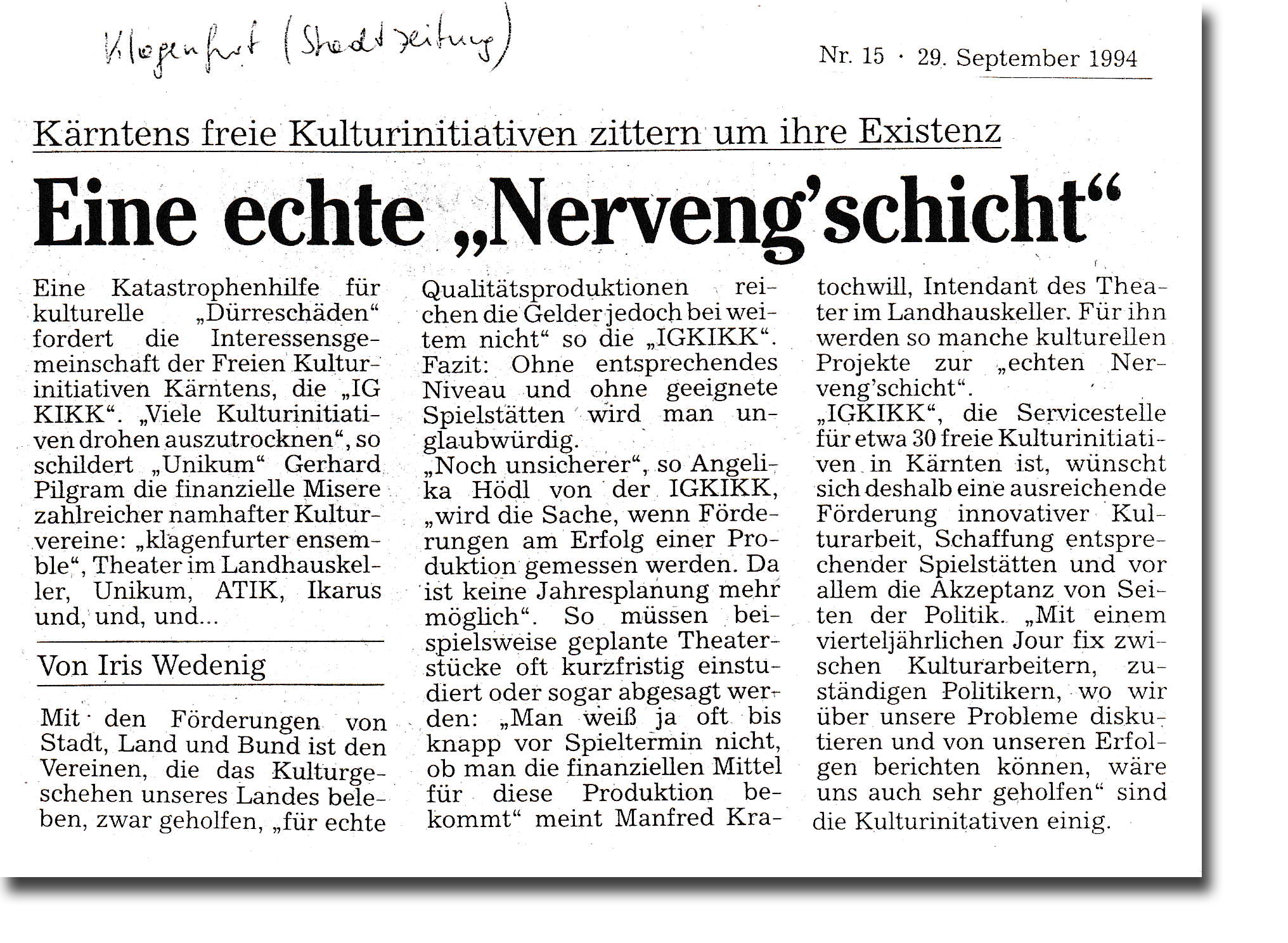 1994 Situation Kärnten