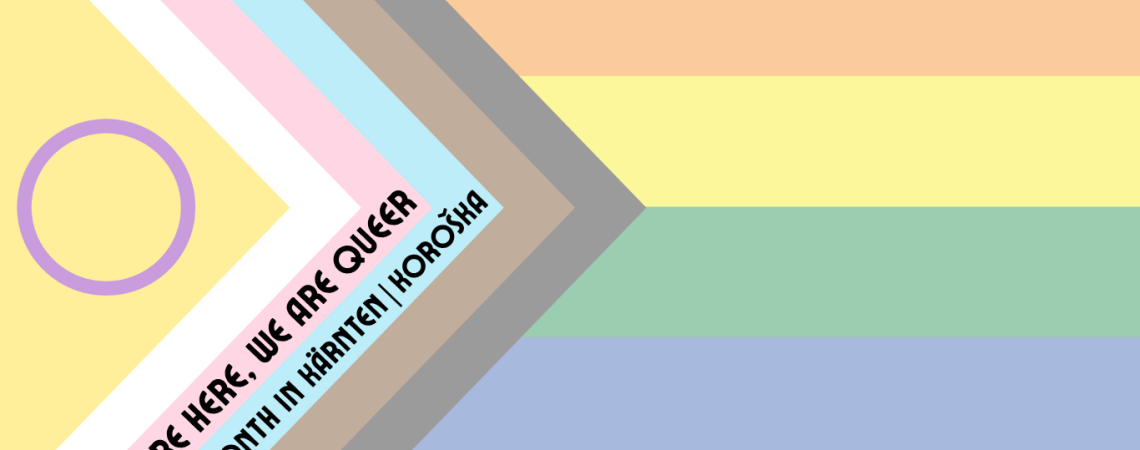 Pride Flag mit Beschriftung