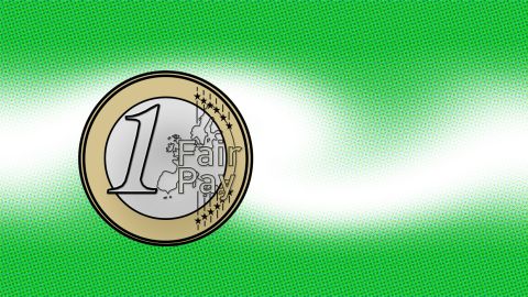 Fair Pay Münze im Hintergrund grün-weiß, Farben der Steiermark